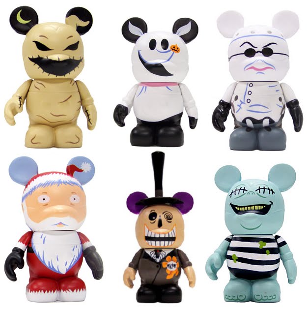Disney Vinylmation Tim Burton's The Nightmare Before Christmas Series - Oogie Boogie, Zero, Dr. Finkelstein, Santa Claus, Mayor of Halloween Town & Corpse Kid