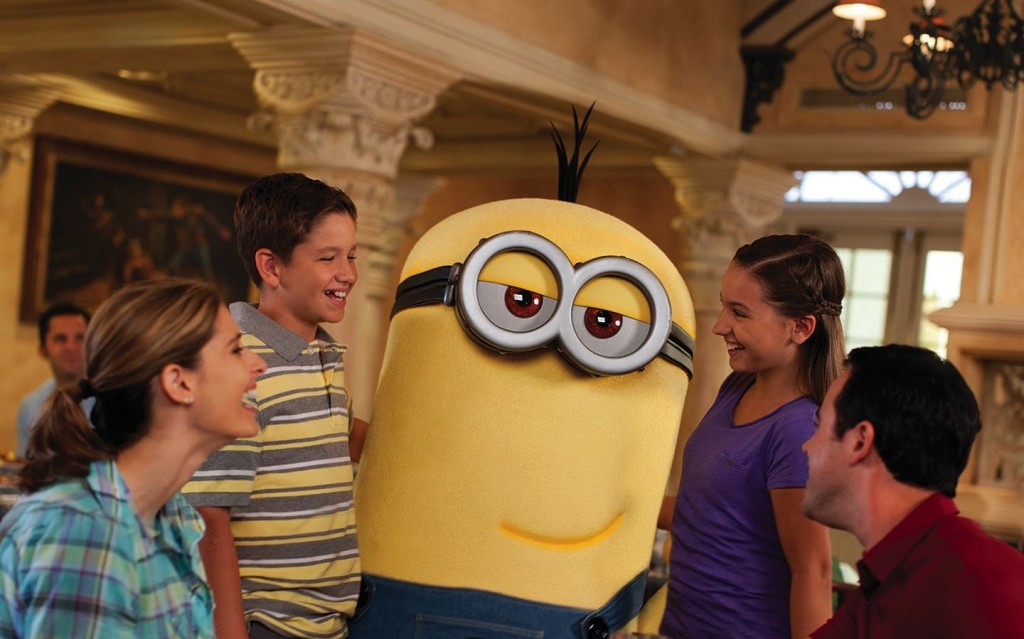 Advertising Dining Experience 071012 LaBamba Breakfast with Characters Spongebob, Dora, Diego, BIT, E.B., Minion, Tim, Gru Talent Universal's Cinematic Spectacular viewing deck, patio Fireworks, desserts Lombard's dinner, fish tank